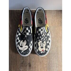Vans x Disney Mickey and Minnie Flame Classic Slip-On Women’s 7.5 Men’s 6